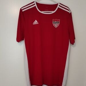 Adidas's Red and White Men's Soccer Jersey